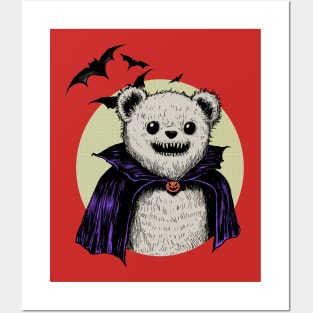 Halloween Vampire Bear Posters and Art